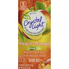 Crystal Light 크리스탈라이트 온더고 라즈베리 아이스 파우더 10포 138732, 2-망고, 0.8 Ounce (Pack of 6)