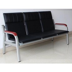 사무용 소파 대기실 회의실 사무실 의자 휴게 공간 인테리어 상담실 병원 대기 블랙 1인용, 블랙 3인용, 3인용 블랙