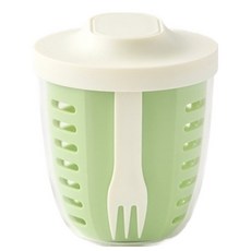 모던하우스 ON 휴대하기 편리한 채반형 과일야채컵 650ml 그린 450121, 1개