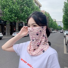 防曬冰絲面罩 遮全臉 冰涼透氣防紫外線 開車電動車護頸 夏季騎行