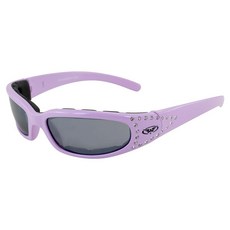 Global Vision Marilyn 패딩 오토바이 선글라스 파스텔 퍼플 크리스탈 블링 라인스톤 식 프레임 플래시 미러 렌즈 포함 퍼플., Global Vision 글로벌 비전 마릴린 3 패딩