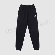 뉴발란스 NBMLE21033 블랙 UNI 에센셜 싱글메쉬 조거 팬츠 남자 여자 공용 9부 츄리닝 여름 바지 운동복