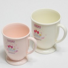 중 욕실용품 물컵 손잡이컵 유아컵 양치컵 물잔 컵 쥬스, 색상임의배송