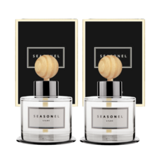 1+1 시즈넬 차량용 디퓨져 50ml 우드볼 세트 (미끄럼방지 패드 포함) 방향제, 오렌지향, 2개