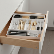 모노셀렉 주방 속옷 양말 길이조절 칸막이 서랍 정리, 1개, 화이트