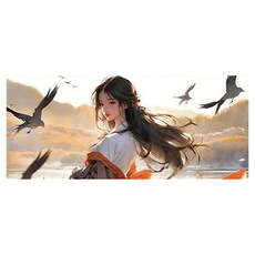 뚜뚜샾 게이밍 장패드 키보드 마우스패드 데스크 매트, 04 재회