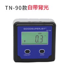 下殺價 高精度數顯傾角儀 180度角度盒尺 三麵帶磁TN-90長條帶磁360A, 1個, 底部帶磁TN-90