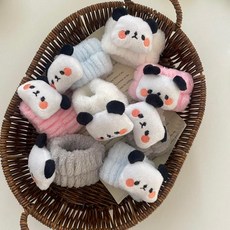 손목세안밴드 자체제작 손목 세안밴드 손목밴드 헤어곱창 머리끈 포인트 귀여운 방수 세면 물흐름방지, 핑크-1PCS