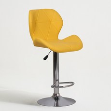 발걸이형 홈바의자 높은의자 아일랜드 식탁의자 바텐의자, 옐로우, 1개
