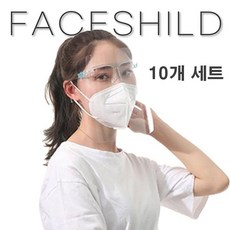 안면보호마스크 투명마스크안경 페이스쉴드 B형 10개, 본상품, 본상품선택