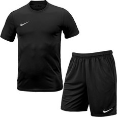 나이키 드라이핏 반팔 반바지 츄리닝 세트 파크 남여공용 트레이닝복 블랙 + SHP 마스크