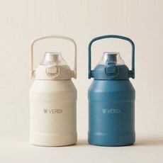 항아리 디자인 스트로 텀블러 1100ml, 블루, 1개