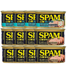 스팸 혼합 (클래식x8+라이트x4) / 햄 통조림, 12개