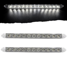 16\" Slim-Line Indicator Bar White LED Clear Reflex Lens 11 LED Back-Up/Reverse Super Bright S, 화이트 LED (투명 렌즈)