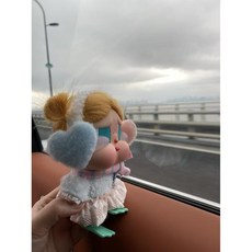 팝마트 크라이베이비 토끼 셔츠 스카프 세트 인형옷 인형 제외 휴가 일기 시리즈, 파란색 옷 + 목도리 + 귀마개 + 치마 + 가방 +, 1세대와 2세대는 보편적입니다