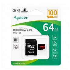Apacer 宇瞻 Micro SDXC A1 V10 記憶卡 台灣製, 1個, 64G