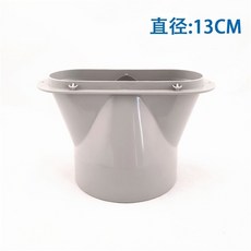 【五金工坊 開發票】便攜式可調節長度移動空調窗戶擋闆適配器扁嘴接口排風管接口連接器精品熱銷, 1個, 扁嘴接口13cm分口徑