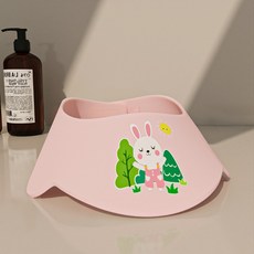 寶寶洗頭帽 兒童洗髮帽 輕便防水護眼護耳可調節兒童洗澡洗髮神器, 1個, 升級EVA款-粉色兔子【可調節大小】, 粉色兔子