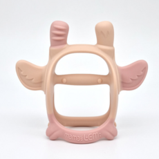 마마스템 잼잼몬스터 카우 아기 신생아 손목치발기 손빨기방지 백금실리콘 KC SGS USA, 크림핑크, 1개, 케이스 포함