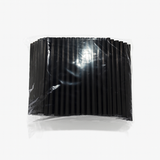 제이디팩 버블티 빨대 12*210mm 검정 벌크포장 200개, 1세트, 200개입