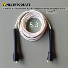 NEVERTOOLATE RA 모양 핸들 3 2미터 11피트 긴 속도 더블 언더 건너뛰기, 80APVC5 mx3 2mWC 2