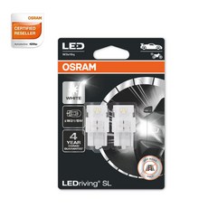 오스람 LED T20 자동차 차량용 W21 single W21-5W 더블 브레이크 비상등 후진등 방향등 실외등 다용도등, 규격:W21/5W더블-화이트, 2개