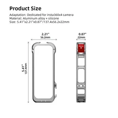 Insta360 X4 용 자기 금속 프레임 토끼 케이지 콜드 슈 1/4 확장 브래킷이있는 보호 액션 카메라 액세서리, 01 silver, 01 빠른  Mainland