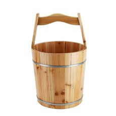 고로쇠 나무 휴대용 온천 바가지 물통 목욕탕 전통 사우나, 미디엄 버킷