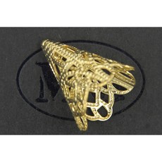 沐錦飾品材料DIY 19.5MM銅巫婆帽花蓋 @20入，手工藝品配件，DIY飾品材料，復古風格花帽, (金)20入/瓶, 1個