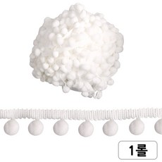 [다핸] 솜방울레이스, 1개, 화이트 1롤