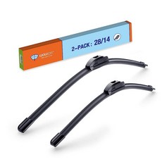 WOWIPER OEM 66\"17\" U/J-Hook 자동차 교체용 앞유리 와이퍼 블레이드 My Car Superior 사계절용 전면 블레이드2개 세트 191411, 전면(U/J-후크)