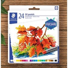 施德樓 STAEDTLER 金鑽專家級油性粉彩條24色組，色彩鮮明飽和，質地細膩柔滑，專家級品質，德國製造, 1個, 24色