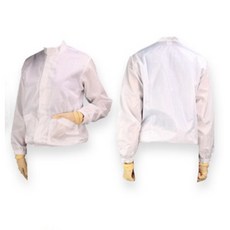 QPRO JT-01 크린룸 방진복 C카라 상의 무진복, 화이트S, 1개, 화이트S