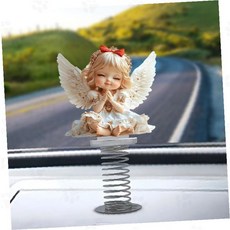 차량용 천사 인형 대시보드 장식품 스프링 흔들이 자동차 실내 꾸미기 소품 귀여운 필수 액세서리, 1개, 상세페이지 참조