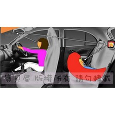 寶貝屋 汽車座椅反向觀察鏡, 黑, 1個