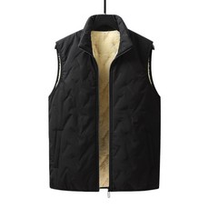 춘게엘 (M~5XL) 빅사이즈 남녀공용 가을 겨울 기모 조끼 커플 패딩 자켓 R222