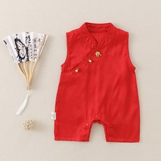 嬰兒連體衣 旗袍風夏季薄款 爬爬服