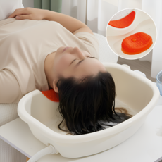 가정용 환자 임산부 머리 감기도구 세발기, 화이트, 1개