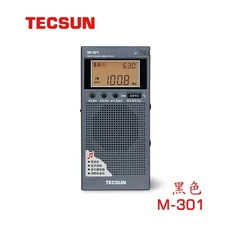 TECSUN M-301 미니 휴대용 블루투스 음악 플레이어 스피커 FM 64-108Mhz 헤드폰으로 오디오, 01 Black M-301