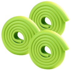 르메이어 아기 모서리 보호대 쿠션 풀접착 L형 아이방 안전가드 2M, 3개, 그린