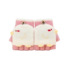 普特汽車精品 兒童針織翻蓋手套 小孩露指手套 寶寶幼兒手套 針織保暖手套