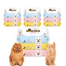 자연처럼 도그앤캣 반려동물 물티슈 랜덤 발송, 100개입, 12개