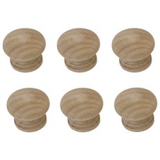 리폼플러스 원목1구손잡이 원형 나무 4SIZE 우드, 원목 36파이, 6개