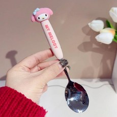 스테인리스 식기 세트 귀여운 포크 스푼, 미레디 스푼, 1개, 기본 색상