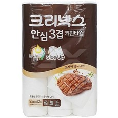 크리넥스 안심 3겹 키친타월 160매 12개입 1개