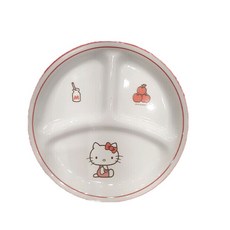 코렐 헬로키티 삼절접시 22cm, 1개, 화이트