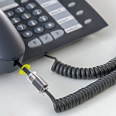 연결커넥터 유선 전화기 꼬임방지 수화기선, 1개