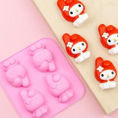 석고방향제몰드 비누몰드-캐릭터토끼4구몰드