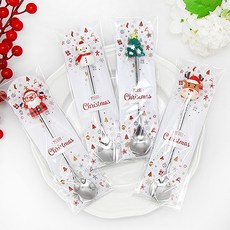 FlowerSP 聖誕節造型湯匙 聖誕節/Christmas/Xmas/聖誕禮物/交換禮物/聖誕派對/小禮物, 1個, 湯匙款式隨機出貨,超商及店到店最多40支