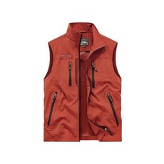 雙面穿大尺碼羽絨背心 加絨加厚工裝馬甲 抗皺休閒外套 中年爸爸飛行夾克 無袖棉服保暖禦寒防風防水釣魚登山工作服